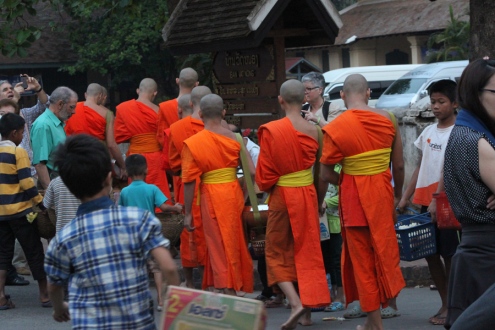 Tourists getting too close to the monks